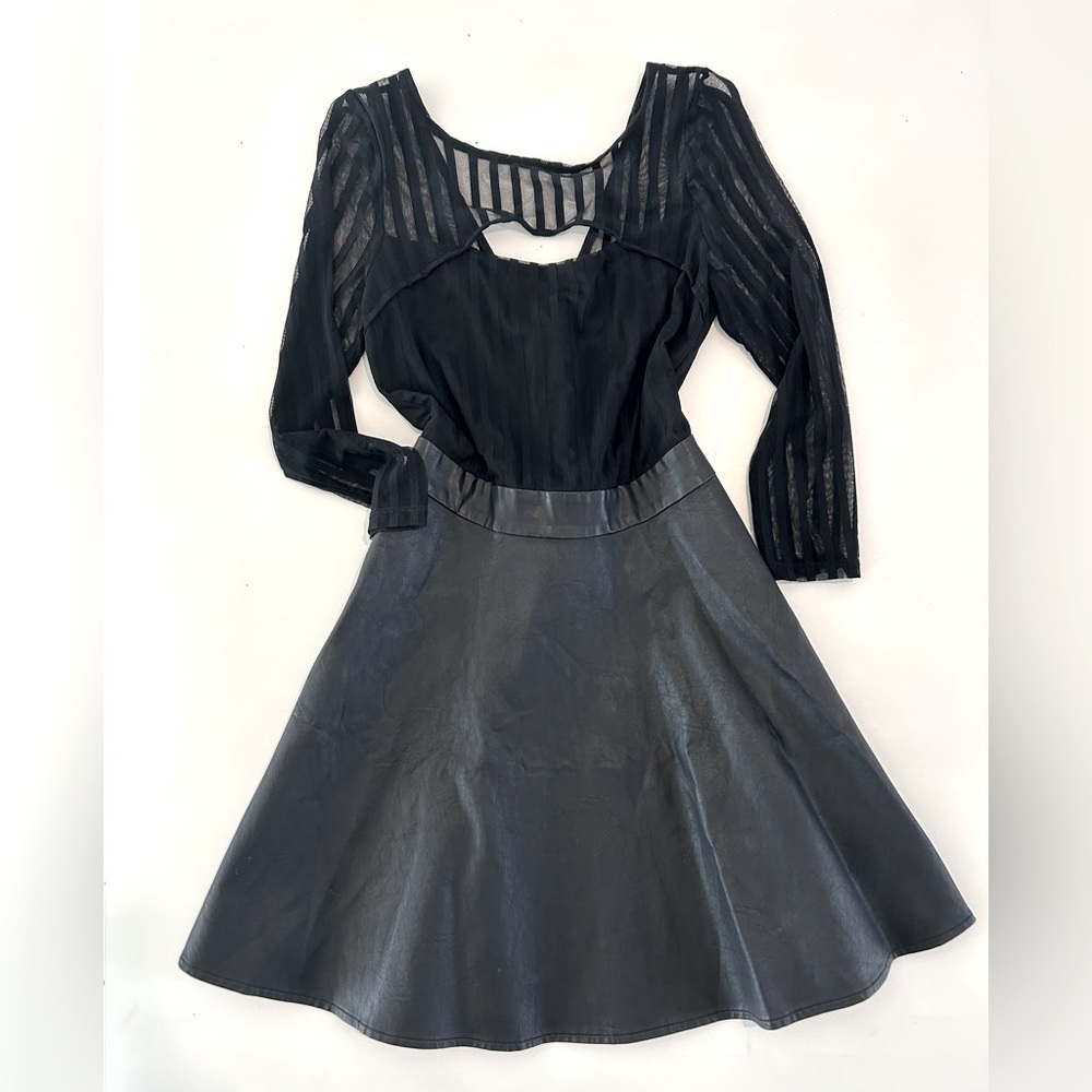 Guess 3/4 sleeve faux leather dress Size XS